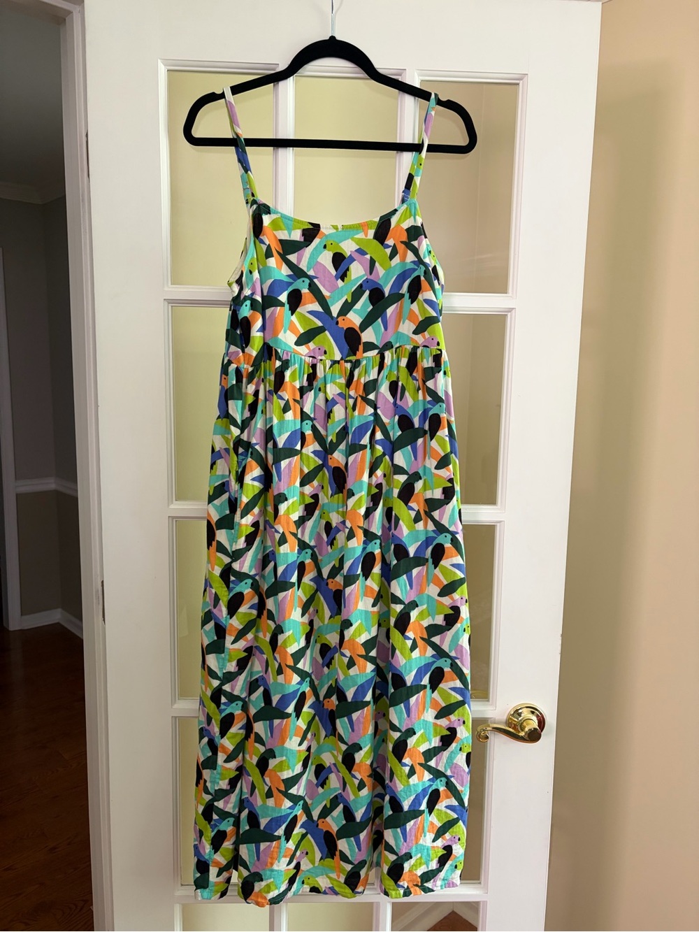 Hanna Andersson Pastel Smocked Dress with Bright Trim
